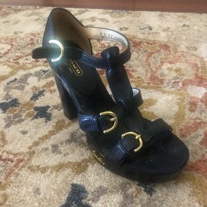 Coach heels leather sz 7.5 EUC